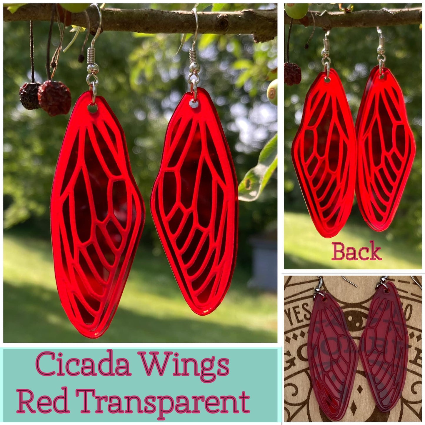 Cicada Wing | Red Transparent